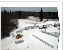 WSSL GIGA-SPAN Tent, Arctic Winter Games, the event tent including anchorage being setup