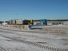 WSSL GIGA-SPAN Tent, CNRL, preparing the concrete anchor blocks