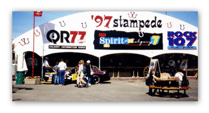 QR77 AM/Rock 10 FM Branded Logo Clearspan Tents, Stampede Grounds