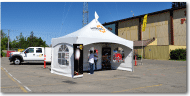 Nitrous Peak Marquee tent MQ1020 for an outdoor trade show 