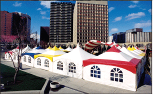 Peak Marquee MQ20H for APEGA Convention with Arabesque Sun Shade
