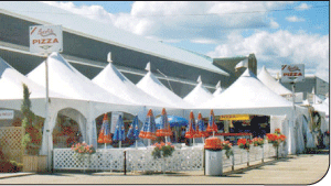 Peak Marquee MQ20H Restaurant tents at Exhibition grounds in Edmonton
