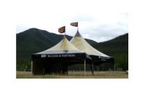 Group of Hexagaon and Marquee 20x20 Logo and Graphic Tent