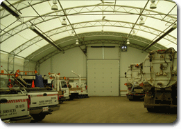 Vehicle storage facility tent 