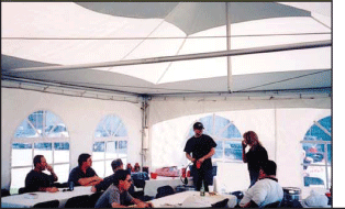 Interior view of Peak Marquee MQ2030T Seminar Tent at IFAI Tent Rental