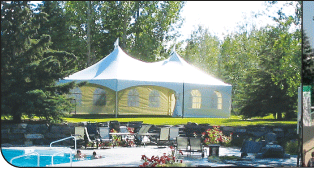 Sun Shade pool side Peak Marquee MQ2030T Tent at city pool park