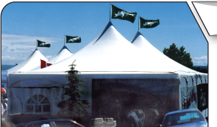 Peak Marquee MQ30 Show Jumping Event Tent at Spruce Meadows