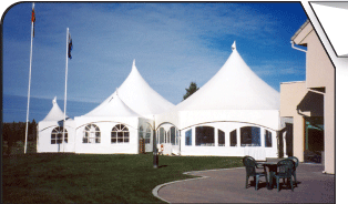 Various shapes, sizes of Peak Marquee Tents, Hexagons, Squares, Rectangular and Triangles