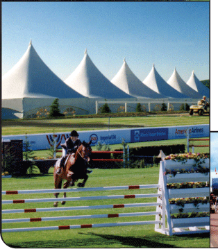 Peak Marquee MQ34Hex Hexagon Event Tents, Show Jumping Event, Spruce Meadows