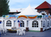 Peak Marquee MQ30 with logo and banner used as a restaurant at Spruce Meadows