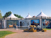 Peak Marquee tents with banners 