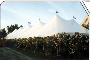 Large impressive Peak Pole Festival Tent at the Montreal Olympics stadium, PPT90X