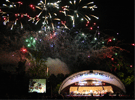 Stagecover, band shell, arabesque saddle shape span 80