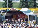 Stagecover, band shell, arabesque saddle shape span 34