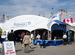 WSSL Modular Clearspan Building,Model Mod 2x, logo commercial tent at the Calgary Stampede