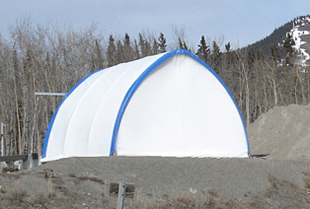 Warner Shelters Garage Tent, bulk storage tent