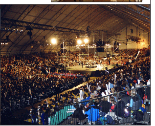 WSSL GIGA-SPAN Clearspan Tent, Arctic Winter Games, inside the large portable structure