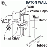 Diagram/Setup of standard Peak Marquee wall with the Baton