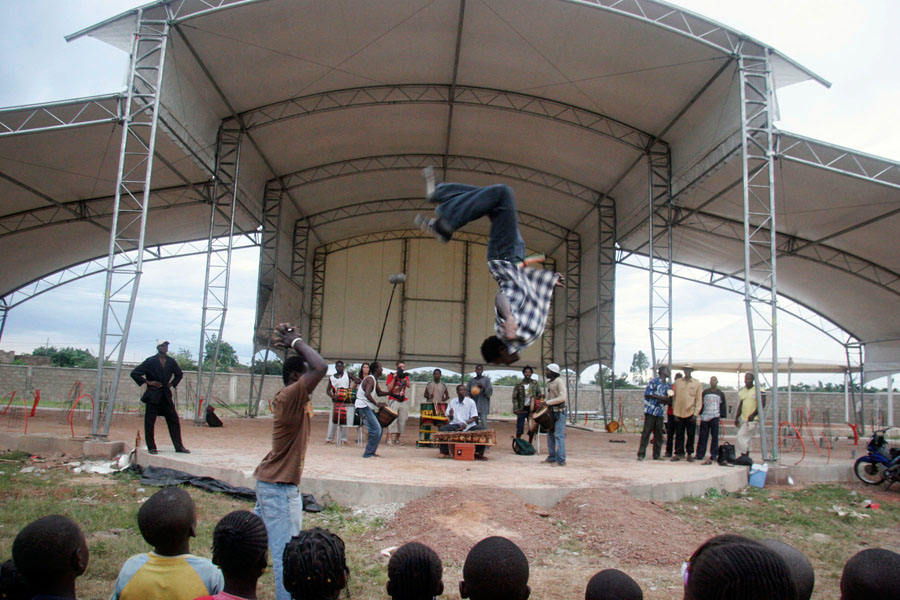 Place Du Cirque in a WSSL Modular Clearspan, Burkina Faso