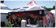 Fuze Branded Logo Marquee Tent, foosball gaming tent