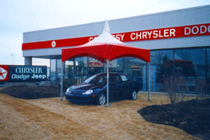 Courtsey Chrysler Dodge red and white MQ10H used being used to Show Case a vehicle