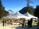 Clear top WSSL Peak Marquee tents , courtesy of Over The Top Tents and Events