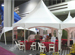 Exhibition Kiosk Peak Marquee MQ17Hex tents at tradeshow