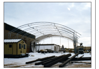 Relocatable Modular Clearspan, Portable Structure during setup