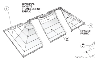 Top view of Peak Pole Tent PPT40X, ends and mids