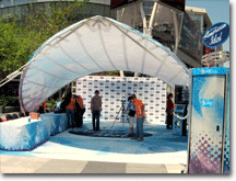 2009 American Idol Logo Arabesque Tent Canopy looking very smart on a beautiful day