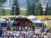 WSSL Arabesque Stage Cover Tent, model SA43, being used as a Band Shell Tent for the Edmonton Folk Festival Event