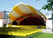 WSSL Arabesque Band Shell Cover Tent, model SA41 Wide, being used as an event tent for a festival