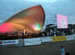 WSSL Arabesque Stage Cover Tent, model SA56, band shell tent being used for a musical event