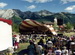 WSSL Arabesque Stage Cover Tent, model SA56, band shell tent being used for the Mozart on the Mountain music symphony in Banff