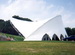 WSSL Arabesque Band Shell Cover Tent, model SA80 Wide, being used as an event tent for a festival