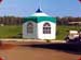 WSSL MQ10 tent being used for golf cart storage and shelter at McKenzie Meadows golf course